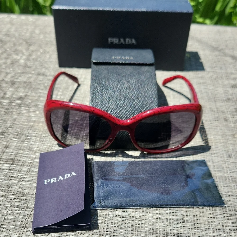 Prada Red Sunglasses - Picture 12 of 15